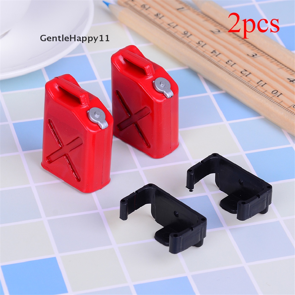 Gentlehappy 2Pcs rc rock crawler 1: 10aksesoris mini fuel tank Untuk cc01 axial scx10 id