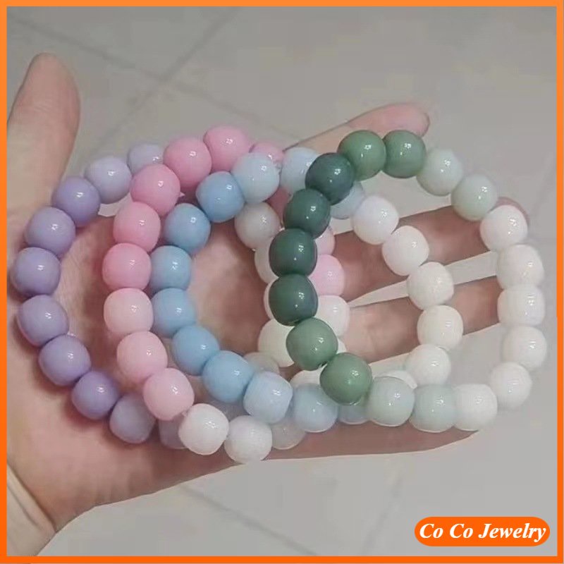 Gelang Warna Gradasi Abu-Abu Gaya Korea