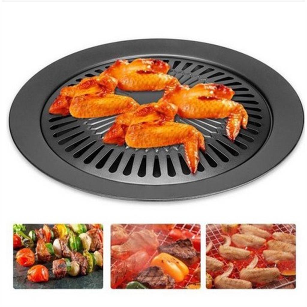 OTS 968. Grillplate Panggangan Bulat Ultra Grill 32cm Panggangan Daging Korean BBQ Serbaguna Anti Lengket