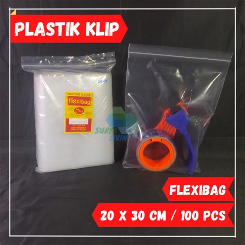 Jual Plastik Klip 20x30 Plastik Ziplock Besar Flexibag Isi 100 Pcs Shopee Indonesia 7618