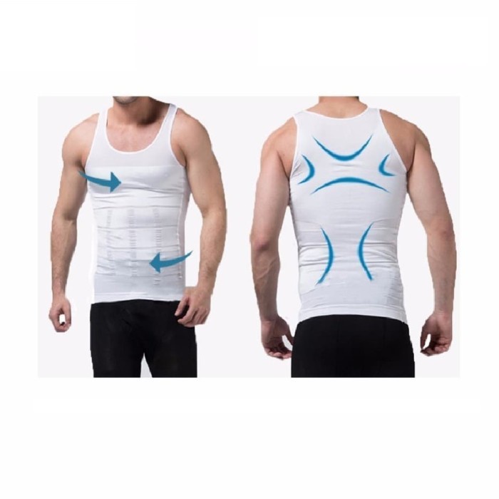 FMFIT vest pack pengecil perut Baju Kaos Korset Pelangsing Pria Slim 'N Lift