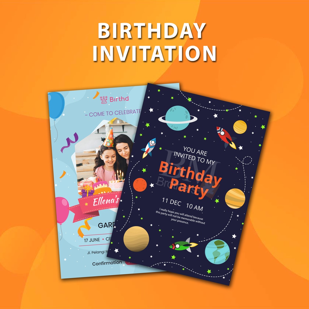 Jual Undangan Ulang Tahun Anak Custom -Undangan Ultah Murah - Anak-anak
