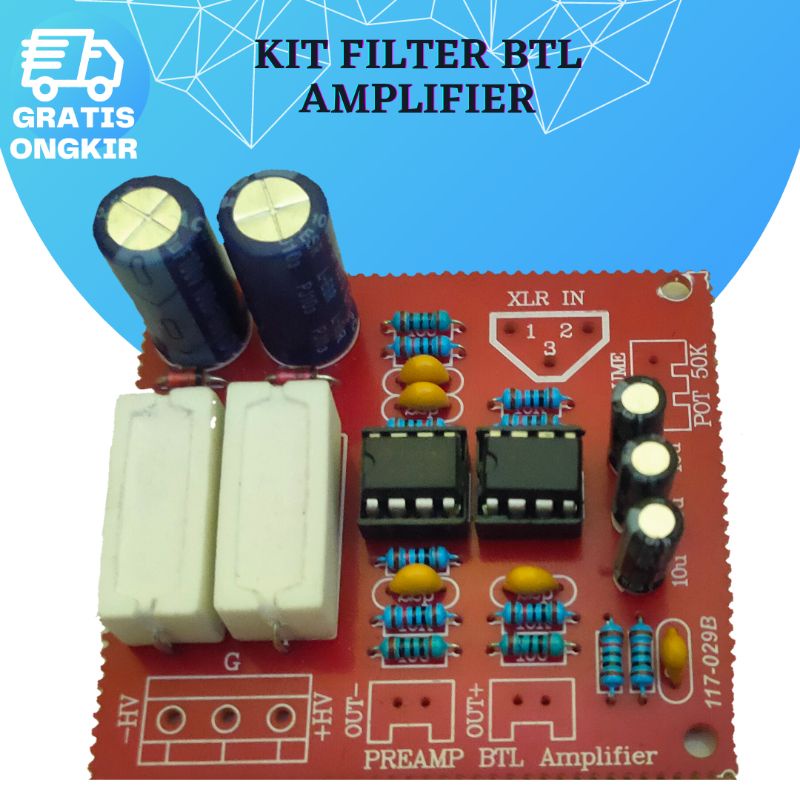 PCB Filter BTL Power Amplifier