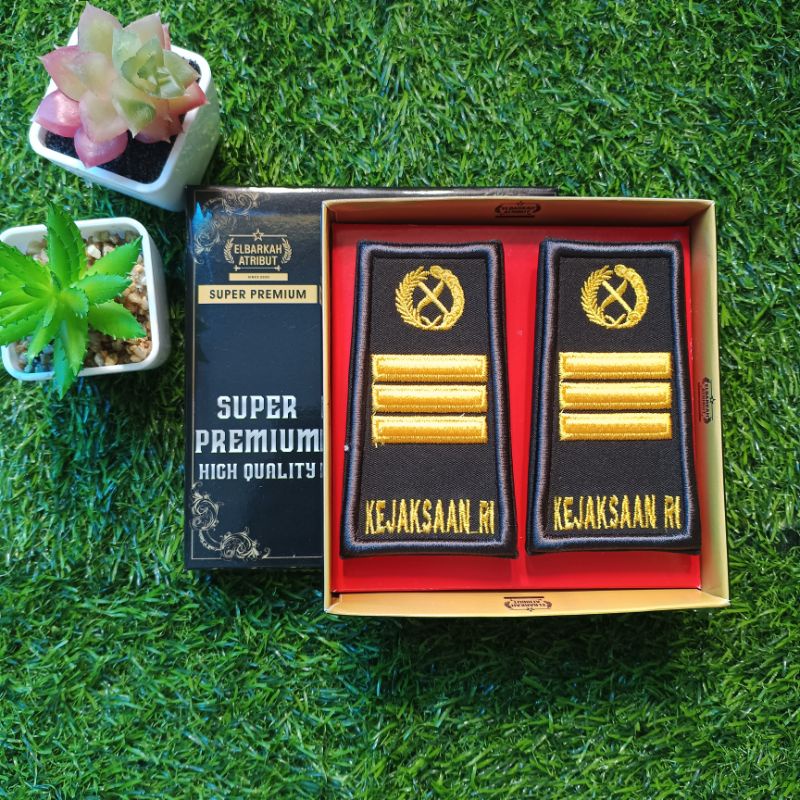 Pangkat/Tanda Pangkat Kejaksaan RI Tu Gol 3A 3B 3C Full Bordir Timbul/Atribut Jaksa