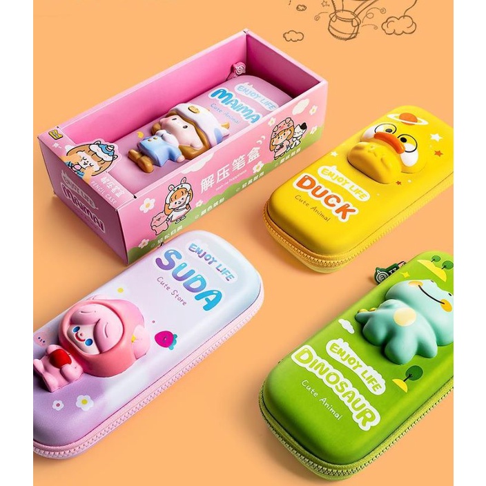 Tempat Kotak Pensil Karakter Squishy 3D Tempat pensil karakter CS14