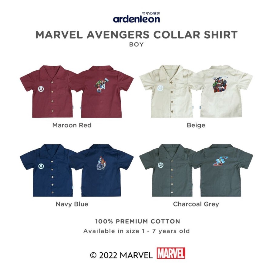 Arden leon Marvel Avengers Boys Collar Shirt