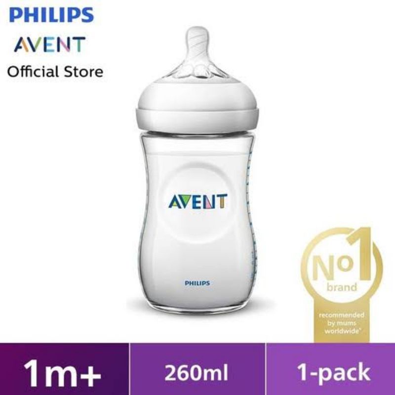 Avent Bottle Natural 260ml / 9oz Single Pack 1m+ / Botol Susu Anak