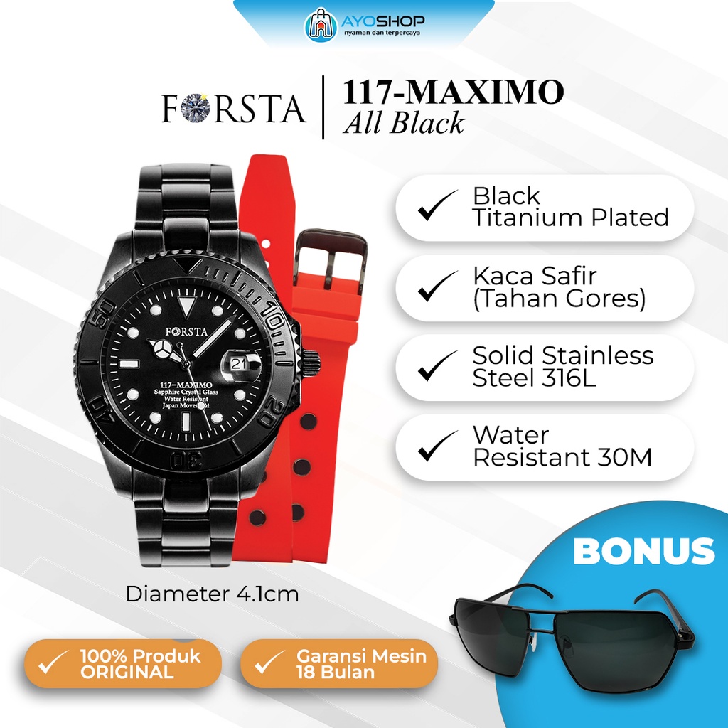Jam Tangan Pria Forsta Maximo All Black