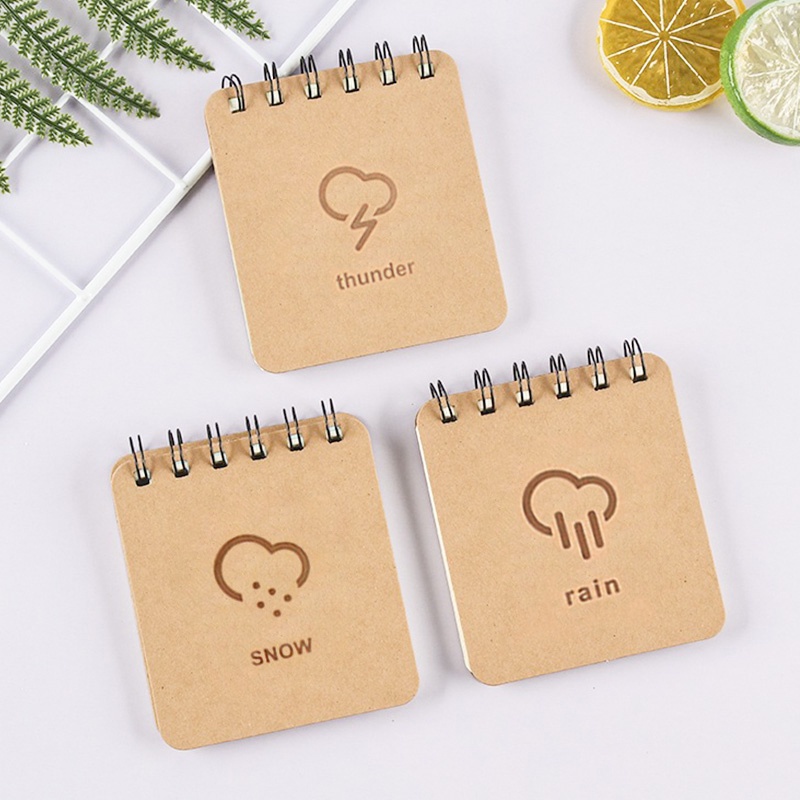 Buku Notebook / Catatan / Agenda / Diary Mini Ukuran A7 Motif Cuaca