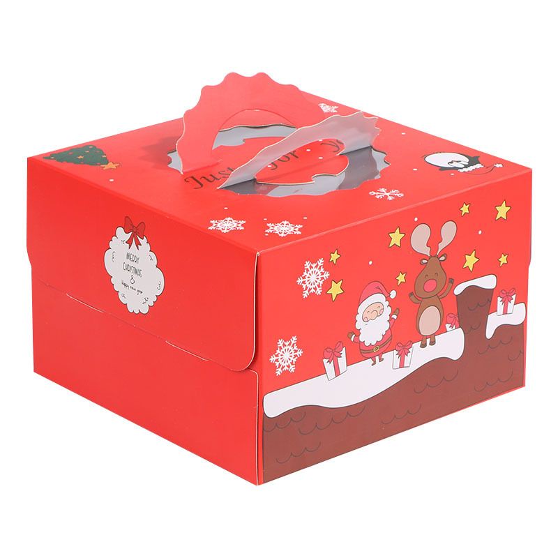 KOTAK KUE NATAL 16x16/21X21/25x25 BOX CAKE/LAPIS/BROWNIES MERRY CHRISTMAS MEWAH