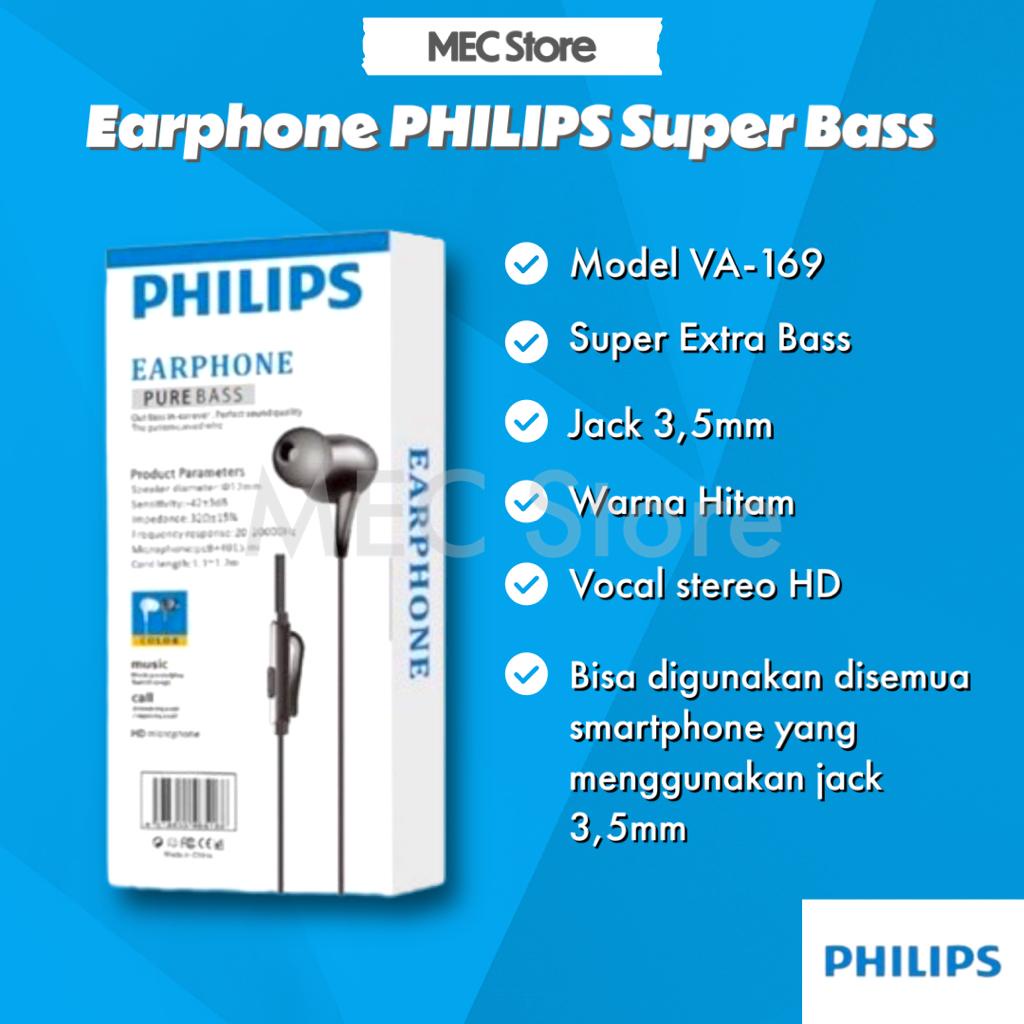 Headset Easrphone Super Extra Bass PHILIPS VA-169JACK 3,5mm