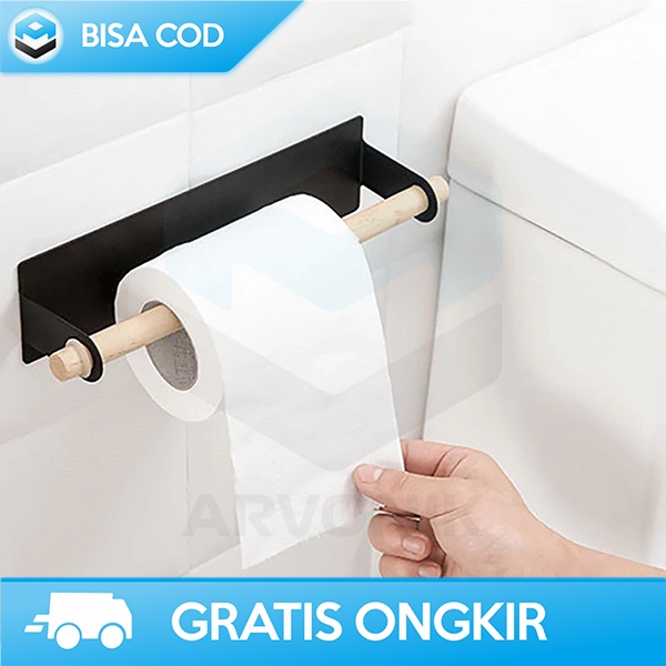 GANTUNGAN TISU TOILET TEMPAT TISU MODEL ROLL BY HOUSEEN BESI KOKOH H25