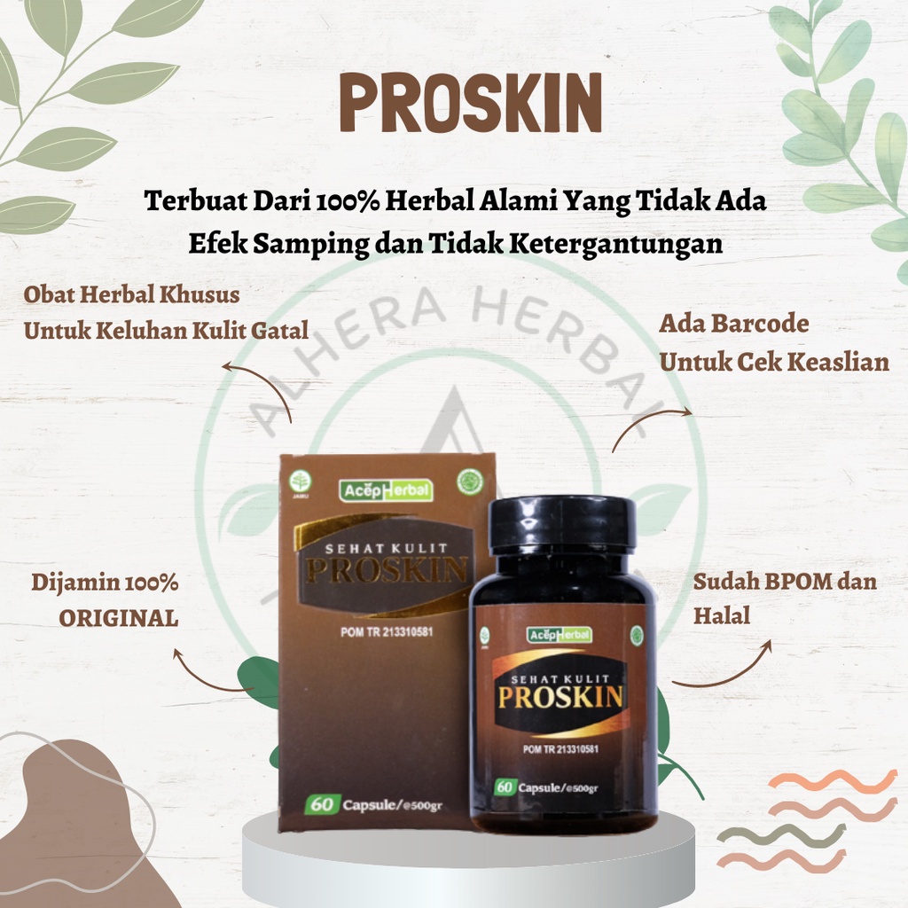 SEHAT KULIT PROSKIN 100% ORIGINAL, Obat Herbal Gatal Pada Tubuh, Gatal Gatal Alergi, Gatal Seluruh T