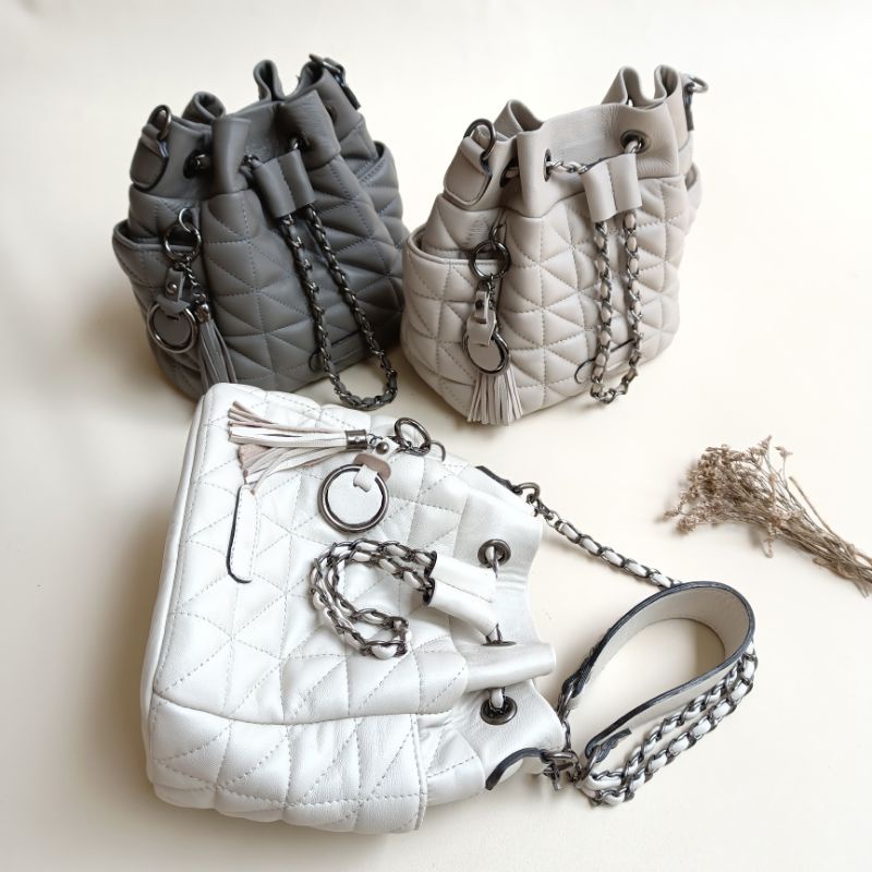 [KEKULITAN] TAS KULIT WANITA/TAS KULIT GARUT/TAS KULIT MODEL DRAWSTRING/TAS KULIT DOMBA ASLI/TAS KUL