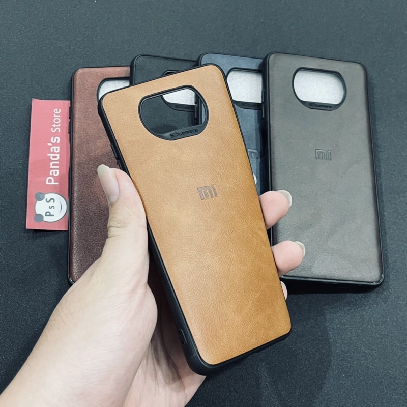 Leather Case Poco X3 / X3 Pro Softcase Kulit Elegan Casing Slim Fit