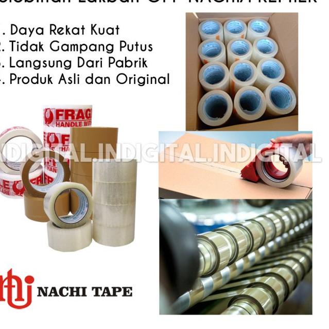 

ㆇ Lakban OPP Coklat Isolasi PREMIER Tape Selotip NACHI 48mm 100 Yard ャ
