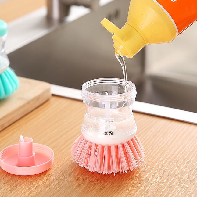 1pc Sikat Pembersih Dapur Otomatis Dengan Cairan Adding