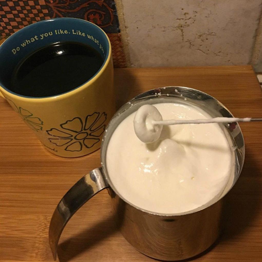 Mixer Kopi Stainless Mesin Kocok Kuat Milk Frother Elektrik Hand Milk Foamer Kopi Kitchen Set