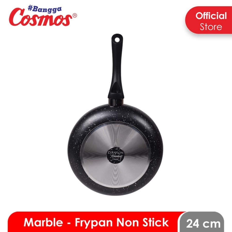 Frypan Cosmos CFP 26cm MARBLE Anti Lengket Wajan Wok Ceraflon Fry Pan Marbel Teflon Non Stick CFP MB