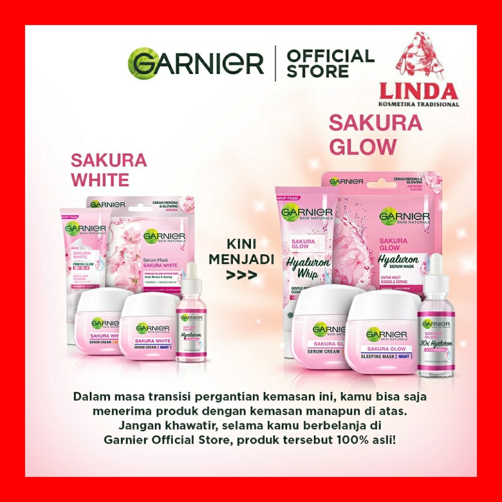 GARNIER SAKURA WHITE HYALURON BOSSTER SERUM 30 ML