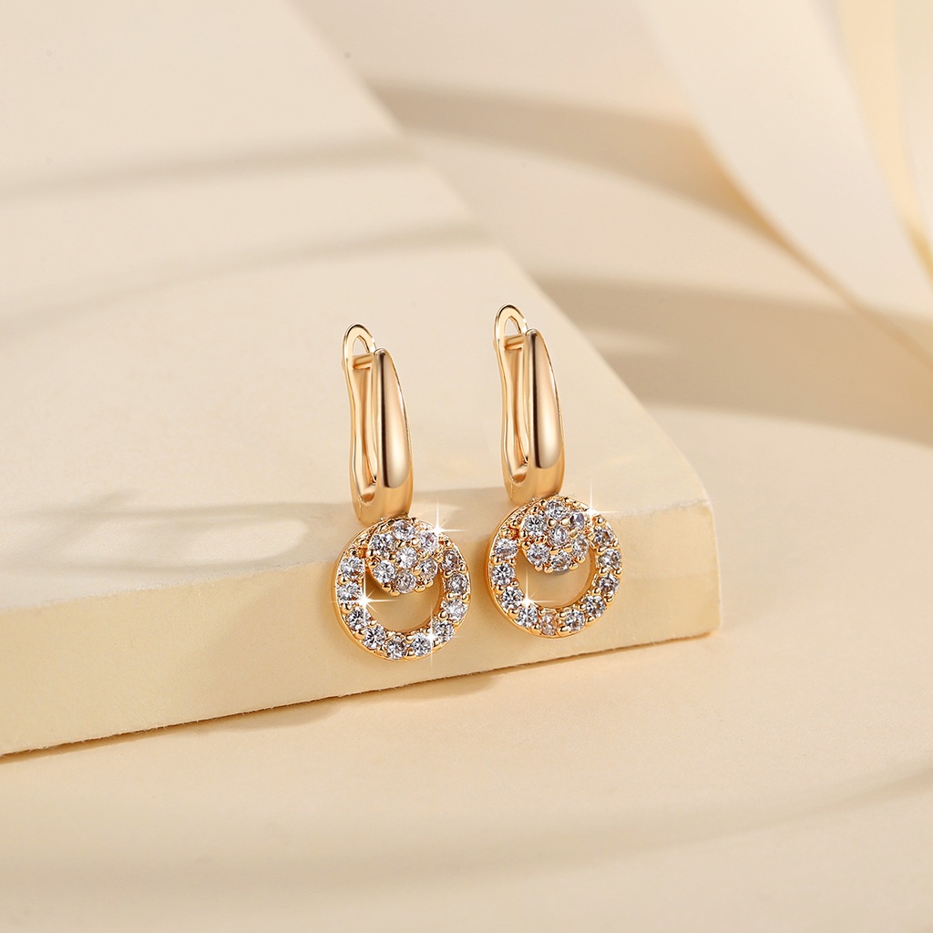 Y811 COD Anting Titanium Anti Karat  Mewah Berlian Anting Hoop Anting Anti Luntur Aksesoris Fashion