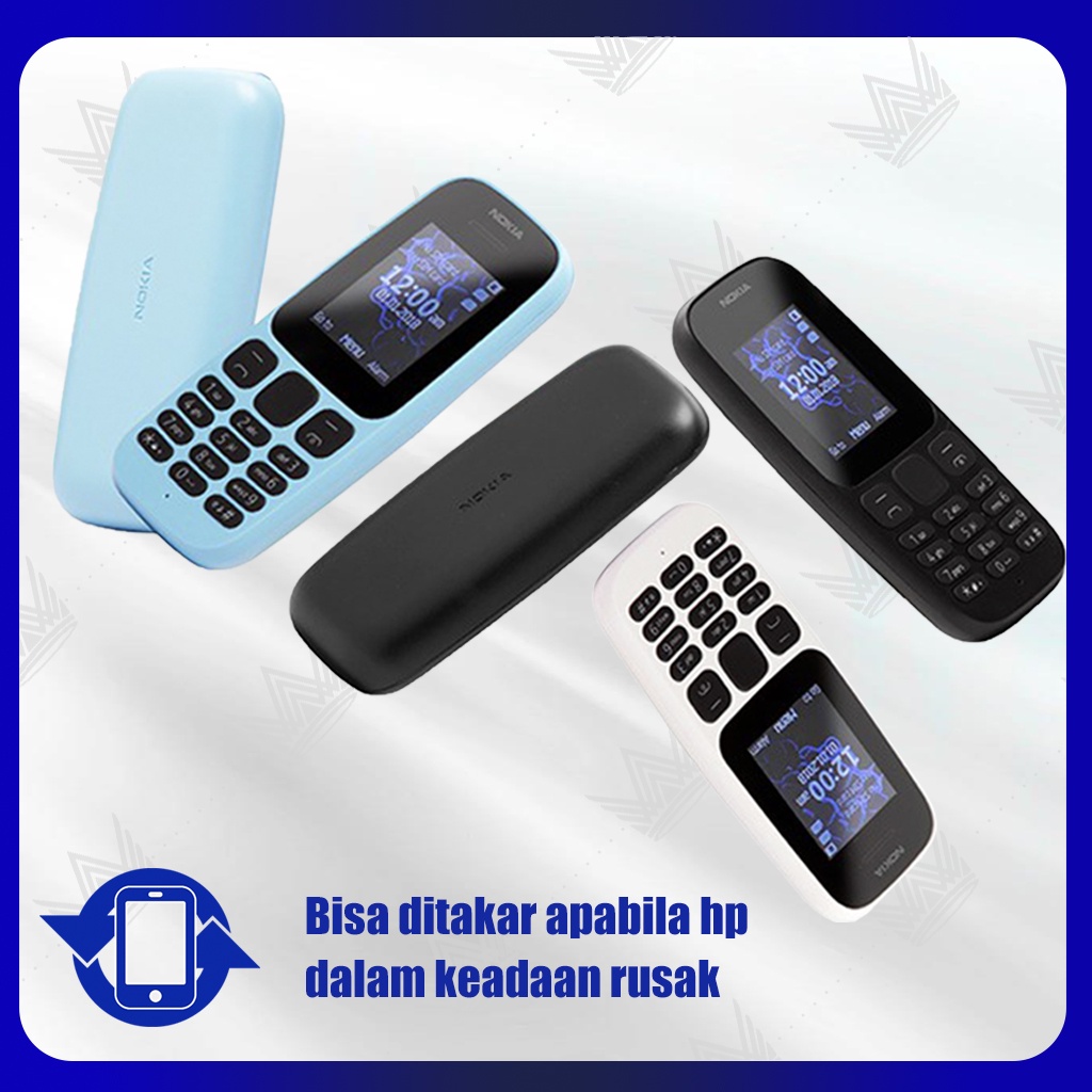 Bagus mulus HP NOKIA 105 Mobile Phone JADUL Murah DUAL SIM NEW bahasa indonesia suara besar bisa indonesia