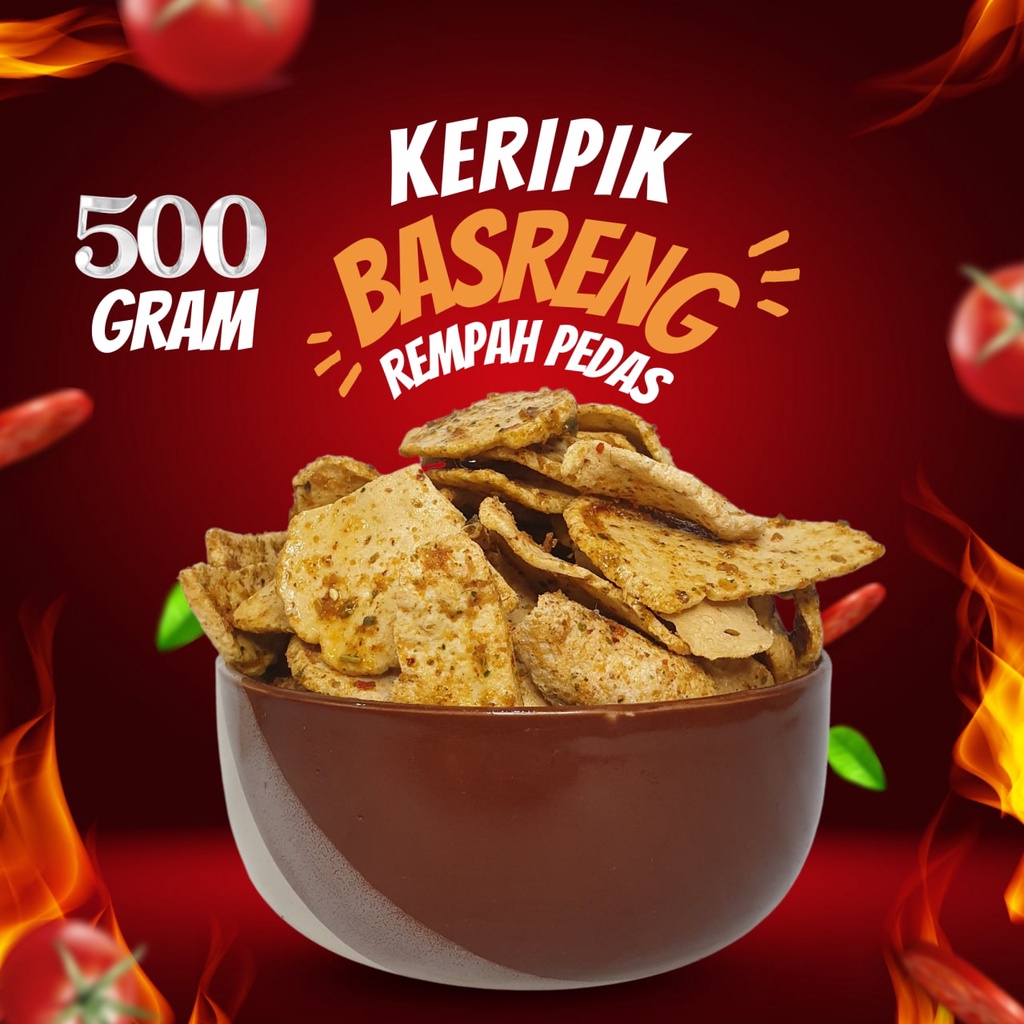 

Keripik Basreng Rempah Pedas 500 Gram Gurih Renyah Pedas Bisa Cod Kirim Seluruh Indonesia