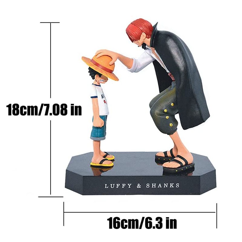 Mainan Action Figure Model Kartun Anime One Piece Luffy Shanks Untuk Hadiah Natal Anak