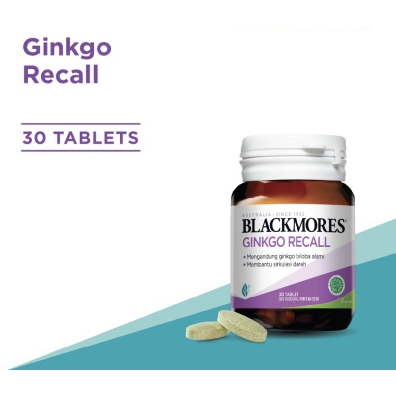 Blackmores ginkgo action isi 30 tablet ( meningkatkan daya ingat &amp; kecerdasan )