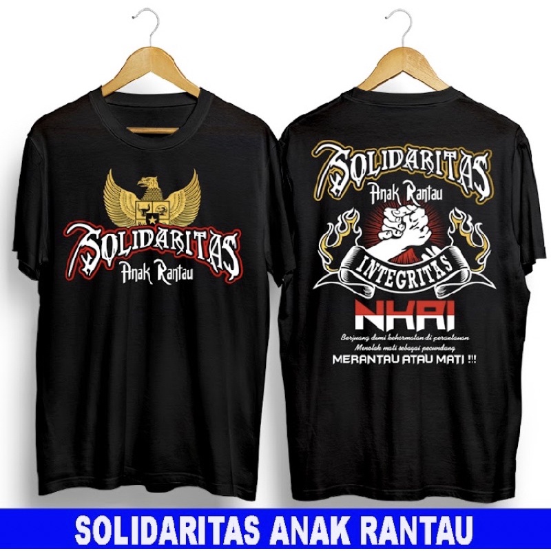 T-shirt Kaos Distro terbaru Kaos SOLIDARITAS ANAK RANTAU / Baju Solidaritas Anak Rantau Kaos Pria / 