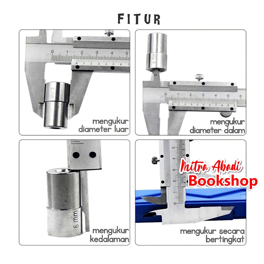 Sigmat / Jangka Sorong Vernier Caliper Micrometer Carbon Steel