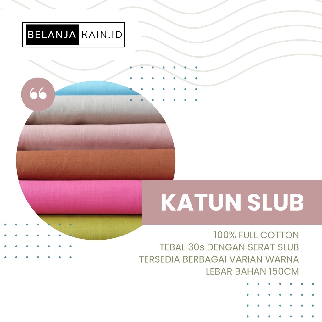 BELANJAKAIN.ID KATUN SLUB KAHATEX ECER / COTTON SLUB METERAN ECER (2)