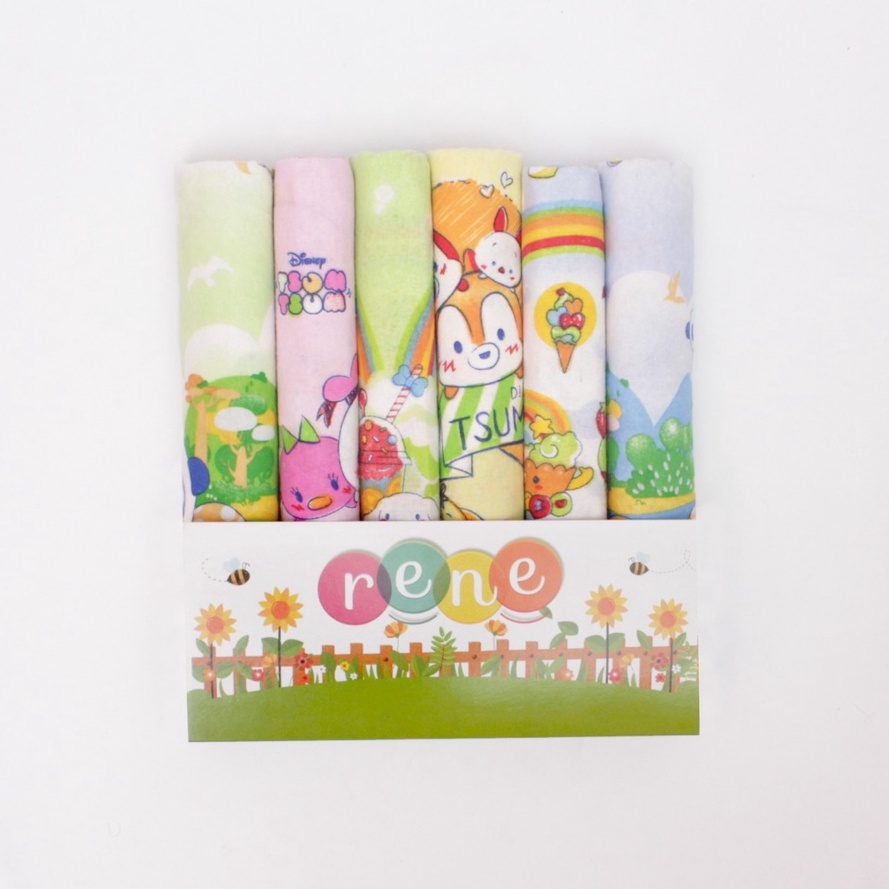 Bedong Rene Flanel isi 6 Pcs - Rene Bedong Lembut