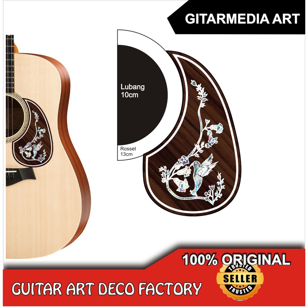 stiker gitar akustik custom keren