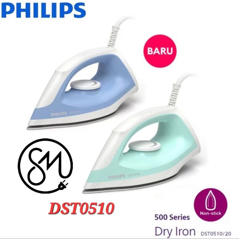 Setrika Philips DST0510 Dry iron DST-0510 Gosokan seri 500