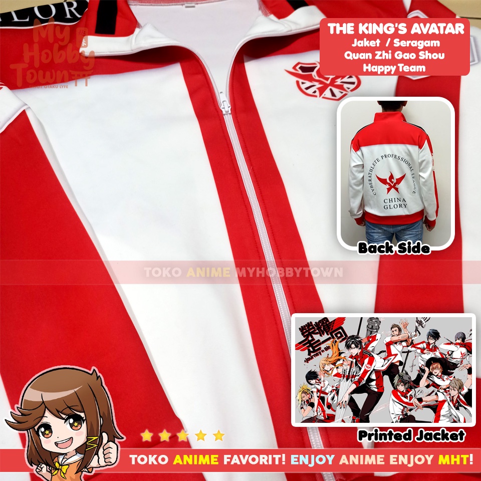 Jaket Anime Full Print King's Avatar Team Happy