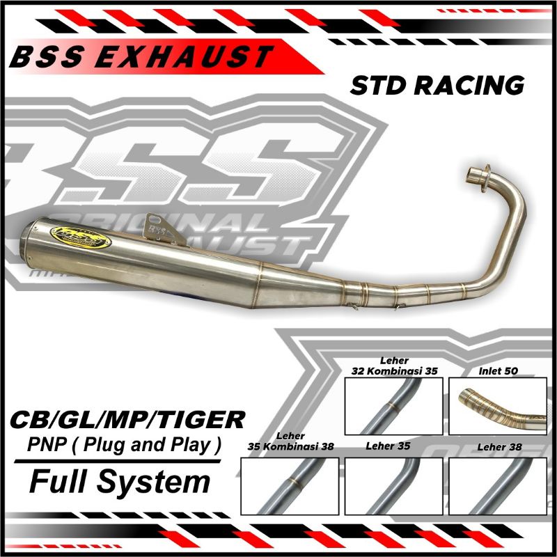 knalpot standart touring BSS ORIGINAL anti polisi cb mp tiger free laser nama