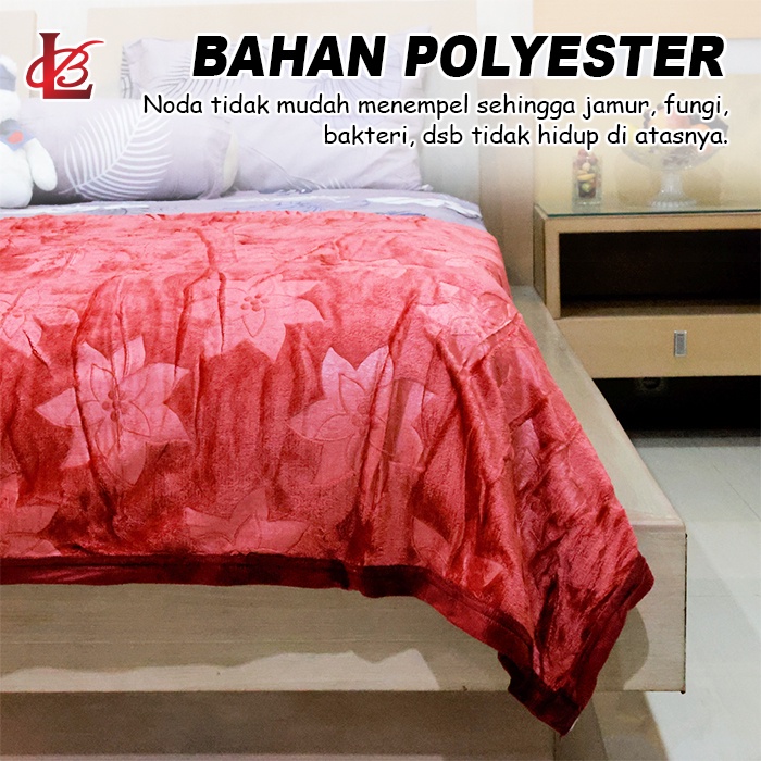 Selimut Bulu Super King Bed Size 230x200cm Polyester Tebal Motif Embos Dewasa High Quality Premium Perlengkapan Tidur Rumah Tangga Import - CS-1100 - 88Blanketstore