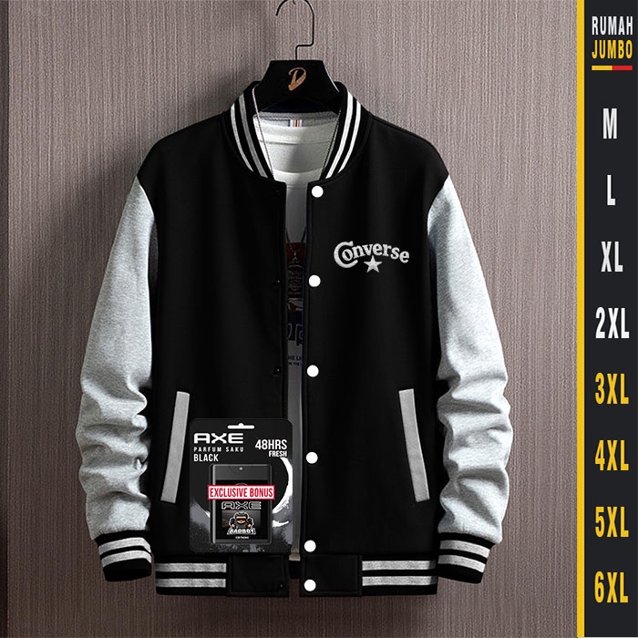 JAKET VARSITY BIG SIZE SWITER BASEBALL OVERSIZE SWEATER PRIA JUMBO CV