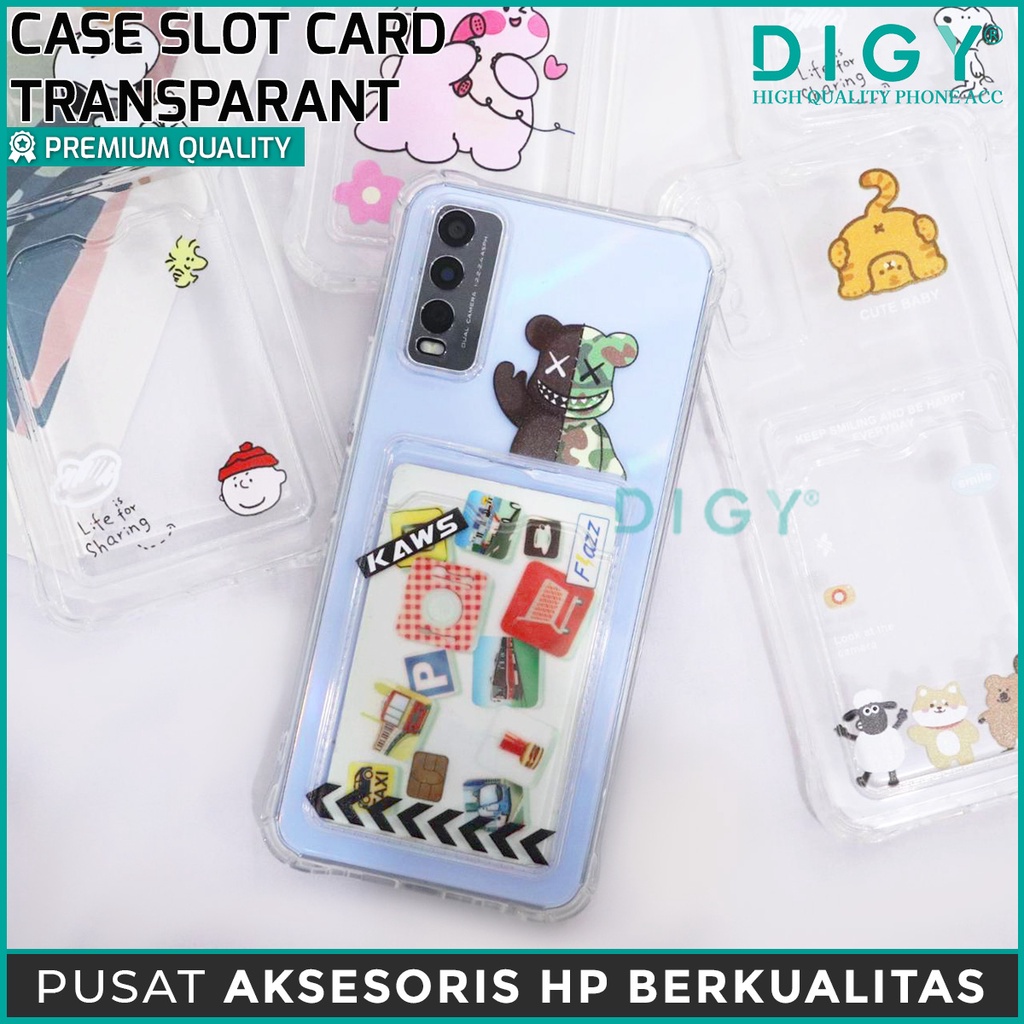 iPhone  14 6.1  14 pro 6.1  14 plus 6.7  14 pro max 6.7  12 6.1 Case Slot card Transparant / bening Motif karakter animal