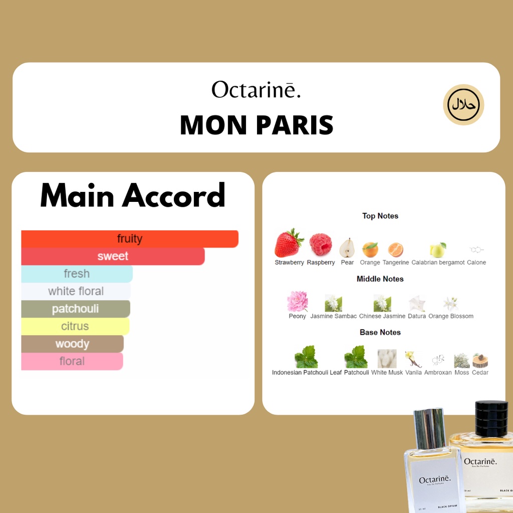 Octarine - Parfum Wanita Pria Tahan Lama Aroma Mewah, Lembut, Fresh Inspired By MON PARIS | Parfume Perfume Farfum Minyak Wangi Cewek Cowok Murah Original