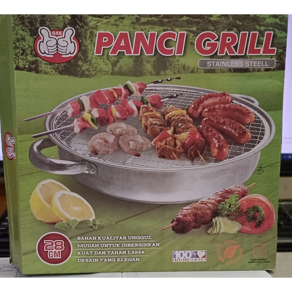 ALAT PANGGANG SERBAGUNA PANCI GRILL GSE STAINLESS STELL / ALAT PANGGANG BBQ STAINLESS /ALAT PANGGANG PRAKTIS