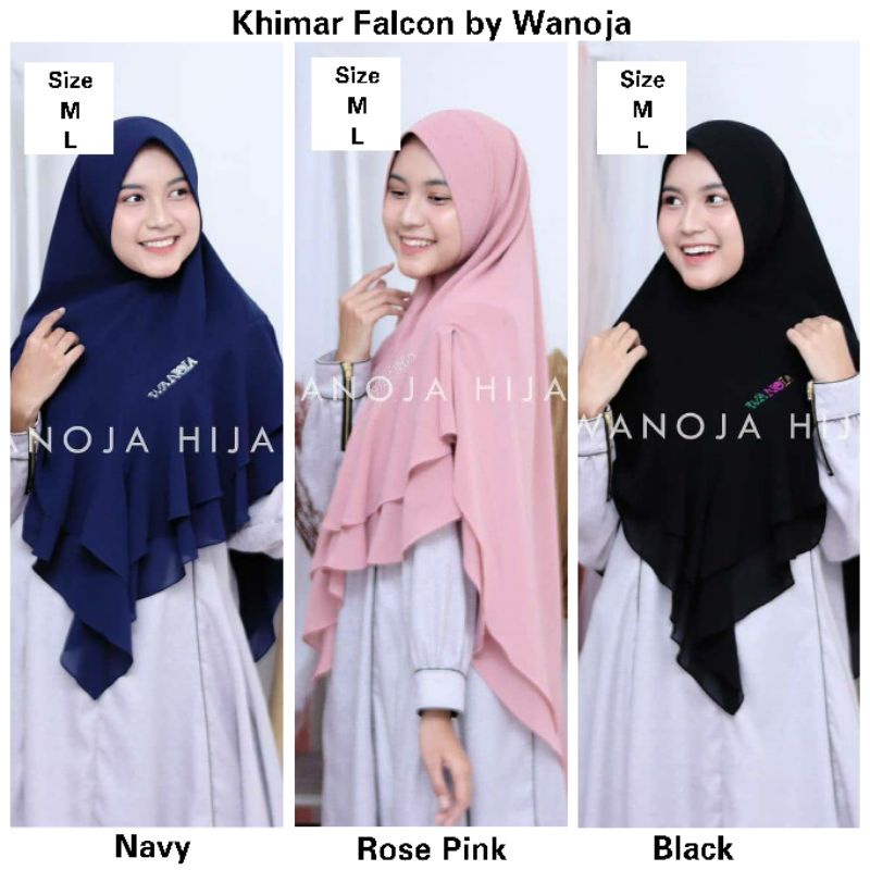 Khimar Falcon Jilbab Instan Pesta Syari Elegan by Wanoja