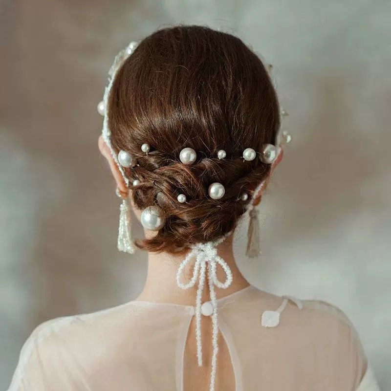 18pcs/set Jepit Rambut Pesta Elegan Bridal Hair Clip Aksesoris Perhiasan Pernikahan U-shaped Hiasan Rambut Hias