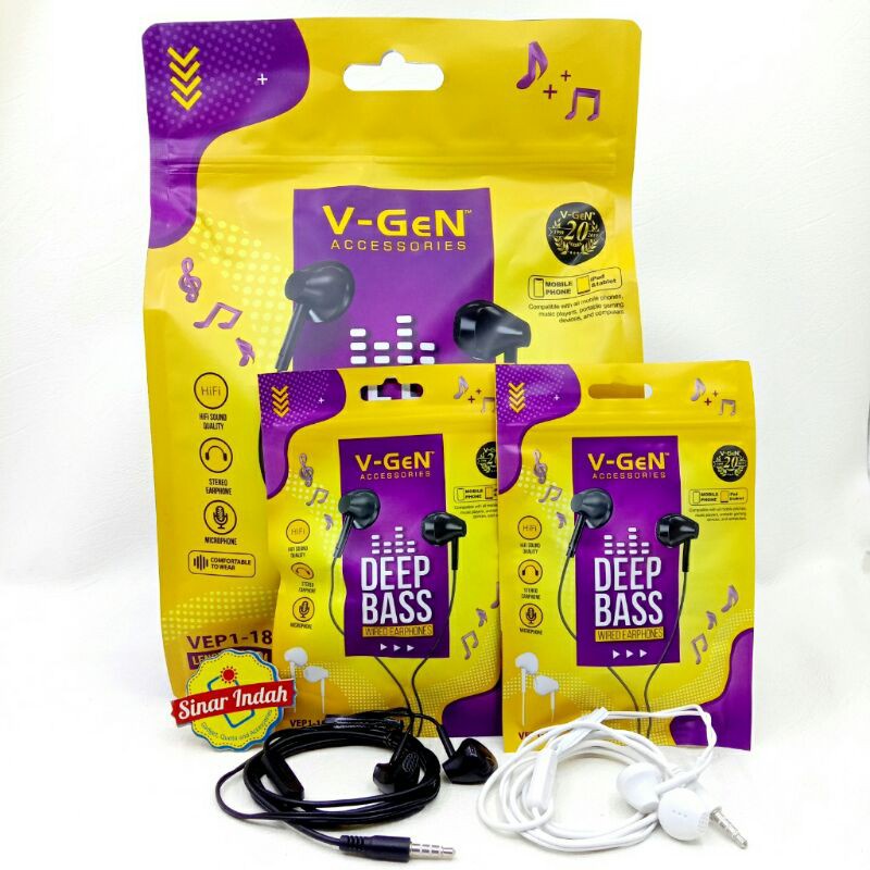 HEADSET V-GEN FULLBASS VEP1-18