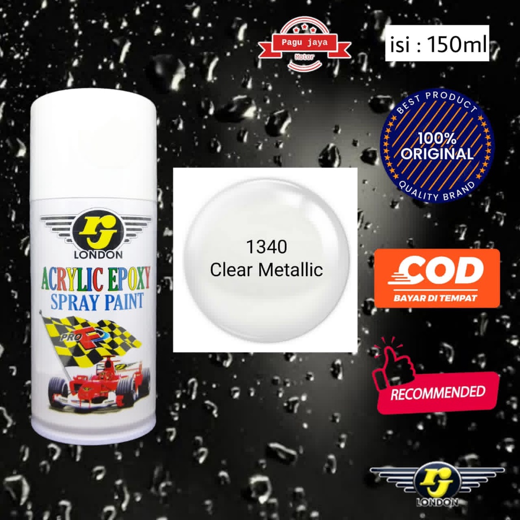 Pilok pilox clear metallic metalik 150cc rj london cat semprot spray paint untuk motor mobil velg he