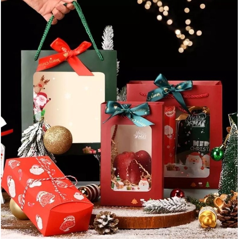 

Charlotte Green Paper Bag / Hampers Natal / Tas Kotak Natal Hijau 2022