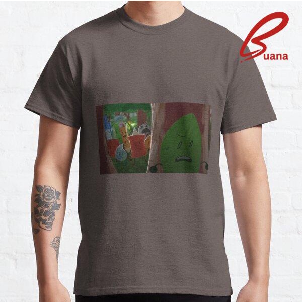 Kaos Pria BFDI Leafy Chase Scene - Premium Cotton 2350