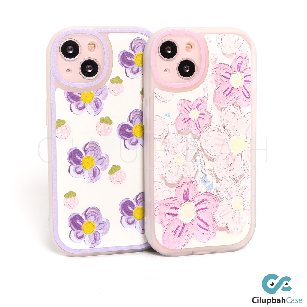 Purple Flowers Softcase for iPhone X XR XS MAX 11 12 13 14+ 14 Plus Pro Max