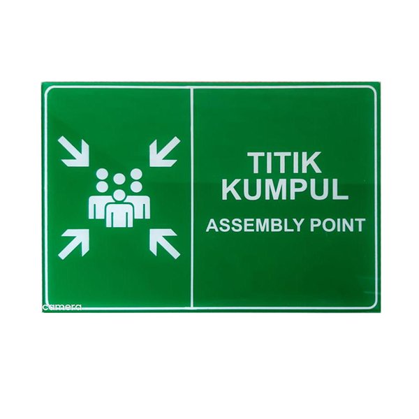 

GM label acrylic akrilik assembly point titik kumpul